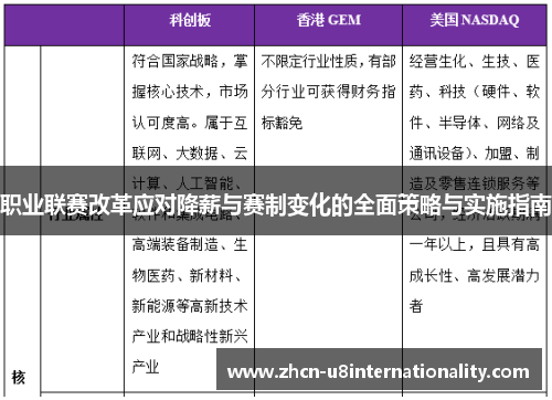 职业联赛改革应对降薪与赛制变化的全面策略与实施指南