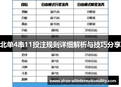 北单4串11投注规则详细解析与技巧分享